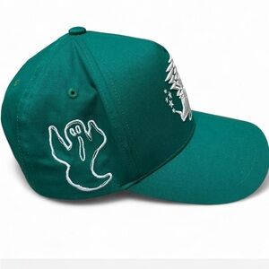 Hellstar cap, distressed star logo partial face design/smaller stars.